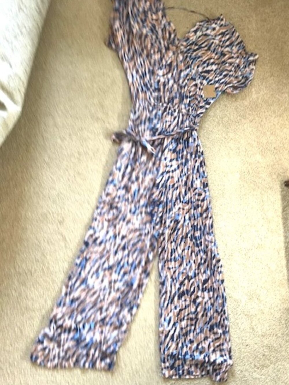 River + Sky Ines Jumpsuit In Tiger Blue